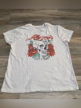 Poison Band - Rock-N-Roll - Cream - Women's Medium - Short Sleeve - Graphic T